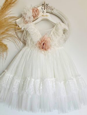 Χειροποίητο βαπτιστικό φόρεμα Vintage soul DS24005