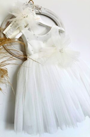 Χειροποίητο βαπτιστικό φόρεμα Vintage soul DS24007