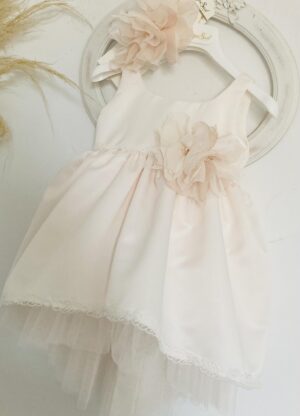 Χειροποίητο βαπτιστικό φόρεμα Vintage soul DS24012