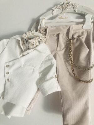 βαπτιστικό κοστούμι κοτλέ