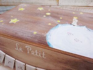 Χειροποίητο σετ βάπτισης ζωγραφισμένο με τον μικρό πρίγκιπα