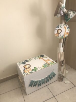 Σετ βάπτισης με θέμα ζωάκια της ζούγκλας