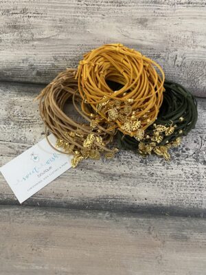 Χειροποίητο μαρτυρικό βραχιολάκι με ζαμάκ φύλλο monstera