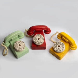 Χειροποίητα κεραμικά σουβέρ καντράν με ξύλινη βάση τηλέφωνου