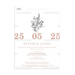 Προσκλητήριο γάμου save the date