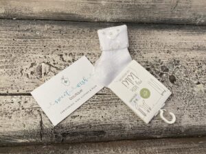 Καλτσάκια βαπτιστικά για κορίτσι  με πέρλες