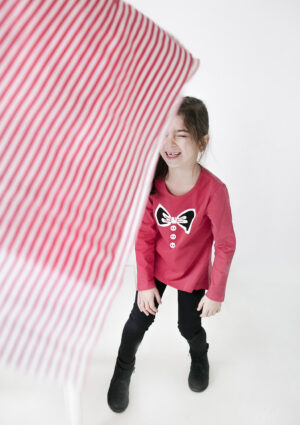 Long sleeve μπλούζα με φιόγκο σε κόκκινο χρώμα