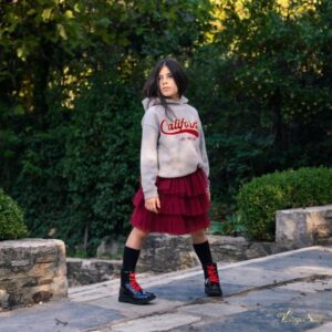 Tulle φούστα σε μπορντώ χρώμα