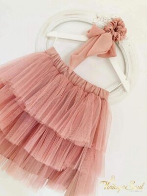 Tulle φούστα σε  χρώμα της πούδρας