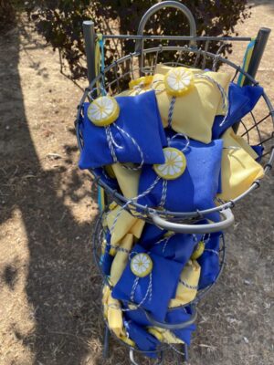 Μπομπονιέρα βάπτισης με θέμα το λεμόνι