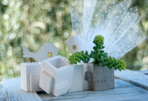 Γλαστράκι τουβλάκια Lego για μπομπονιέρες