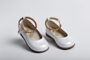 Μπαλαρίνα περπατήματος από εκρού δέρμα everkid Κ2284Ε