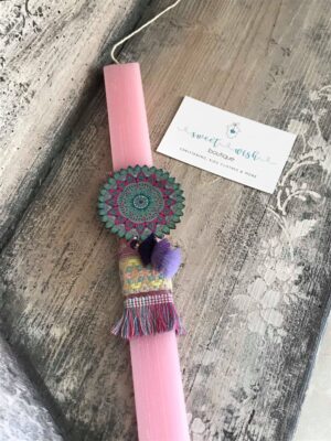 Πασχαλινή αρωματική λαμπάδα με μάνταλα