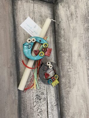 Χειροποίητη αρωματική λαμπάδα με funky ψαράκι