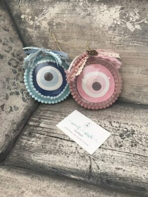 Χειροποίητο Χριστουγεννιάτικο γούρι με ματάκι