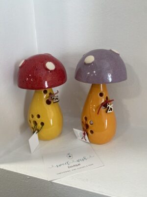 Χειροποίητο κεραμικό  επιτραπέζιο  ρεσώ γούρι μανιτάρι