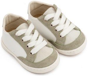 Δερμάτινο Δετό Sneakers PRΙ2120 Λευκό Μέντα Babywalker