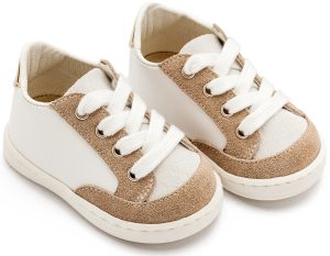 Δερμάτινο Δετό Sneakers PRΙ2120 Λευκό Μπεζ Babywalker