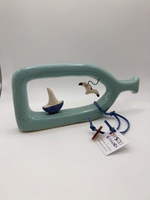 Χειροποίητο κεραμικό διακοσμητικό message in the bottle