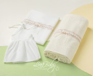 Βαμβακερά λαδόπανα για κορίτσι lina baby Ροζαλία/1588