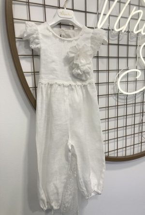 Ολόσωμη λινή φόρμα Vintage soul DS26012