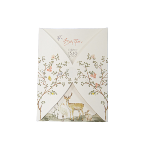Προσκλητήριο βάπτισης με θέμα ελαφάκι