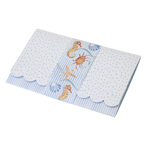 Προσκλητήριο βάπτισης με θέμα βυθό