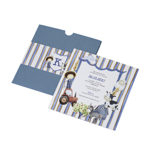 Προσκλητήριο βάπτισης με θέμα φάρμα ζώων